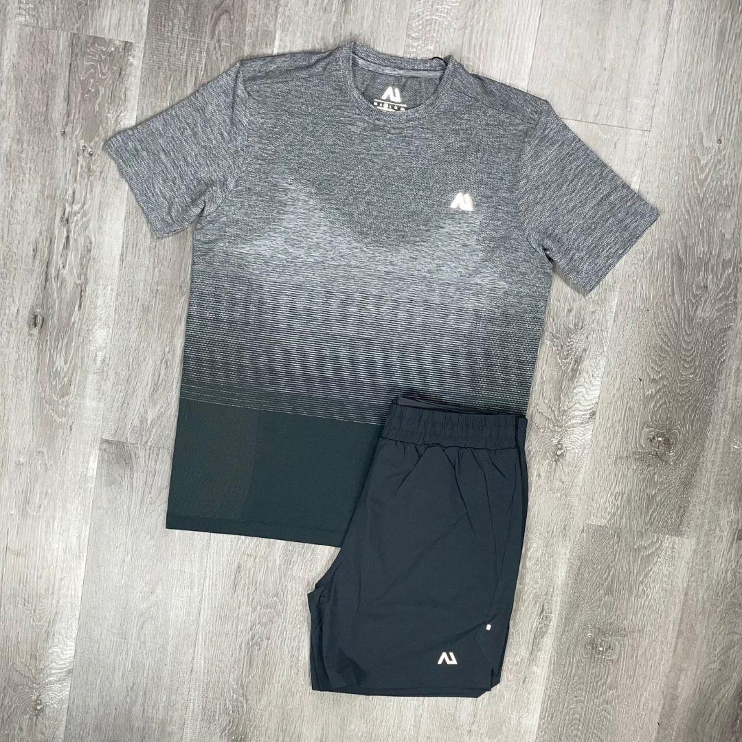 Agaru 'Slate Grey' Gradient T-Shirt Set