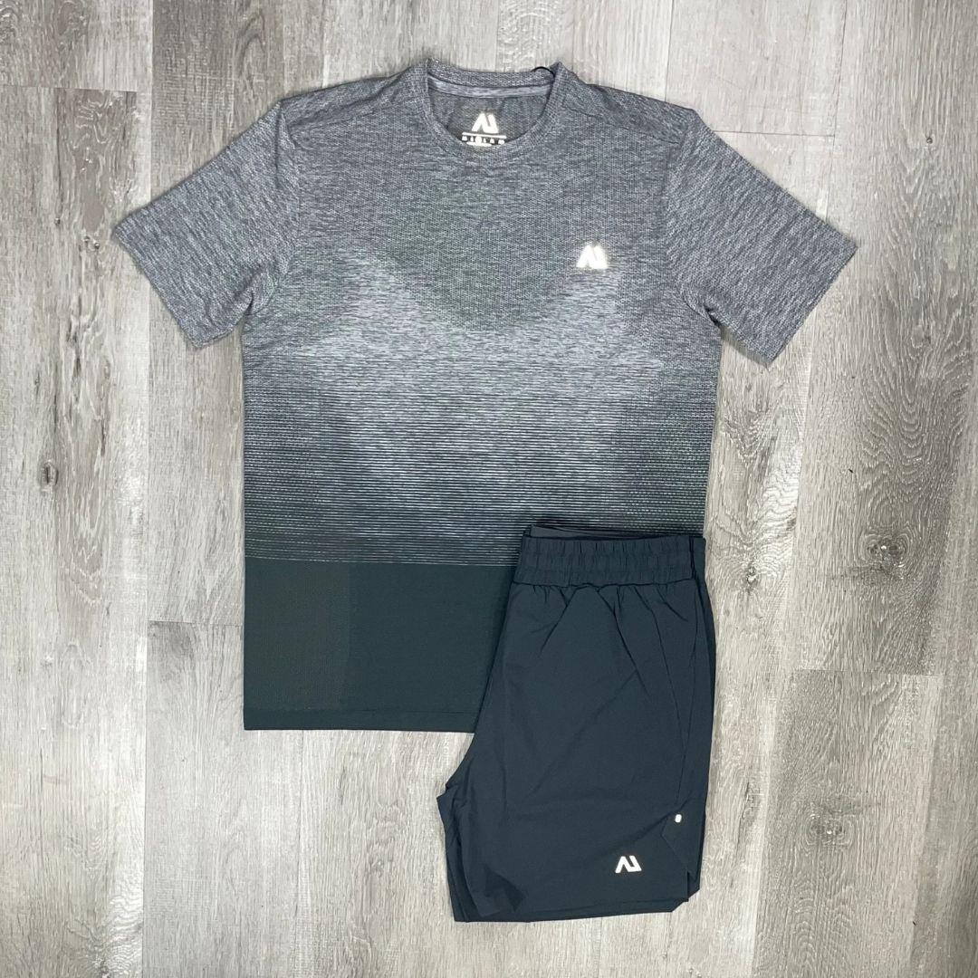 Agaru 'Slate Grey' Gradient T-Shirt Set