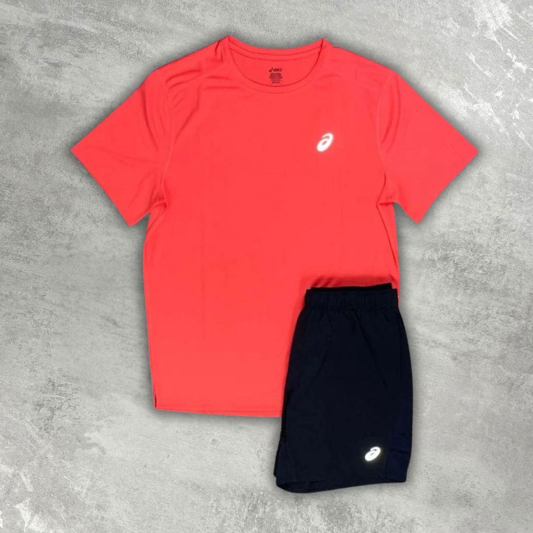 Asics 'Adobe Red' Core T-Shirt Set