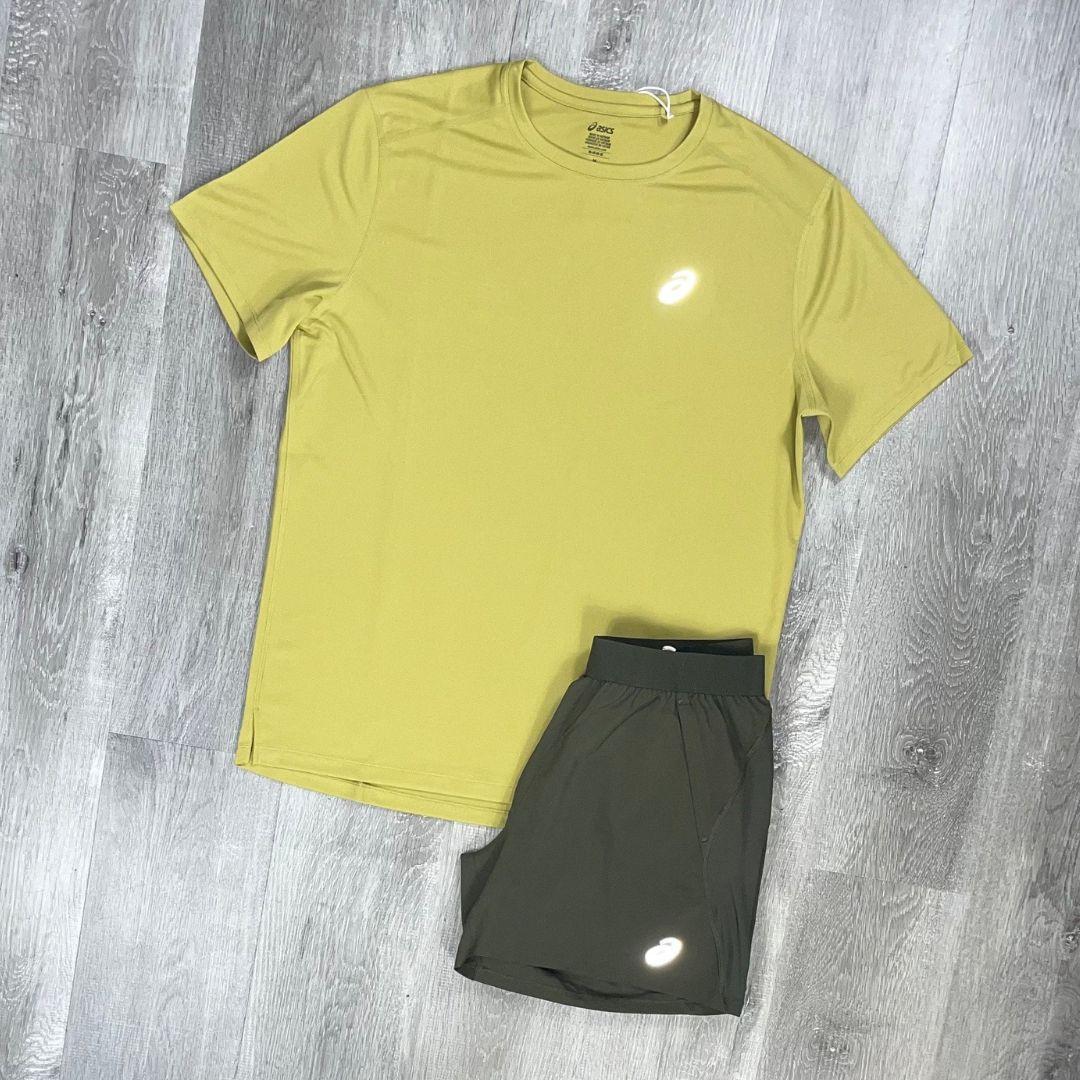 Asics 'Lemongrass' Road T-Shirt Set