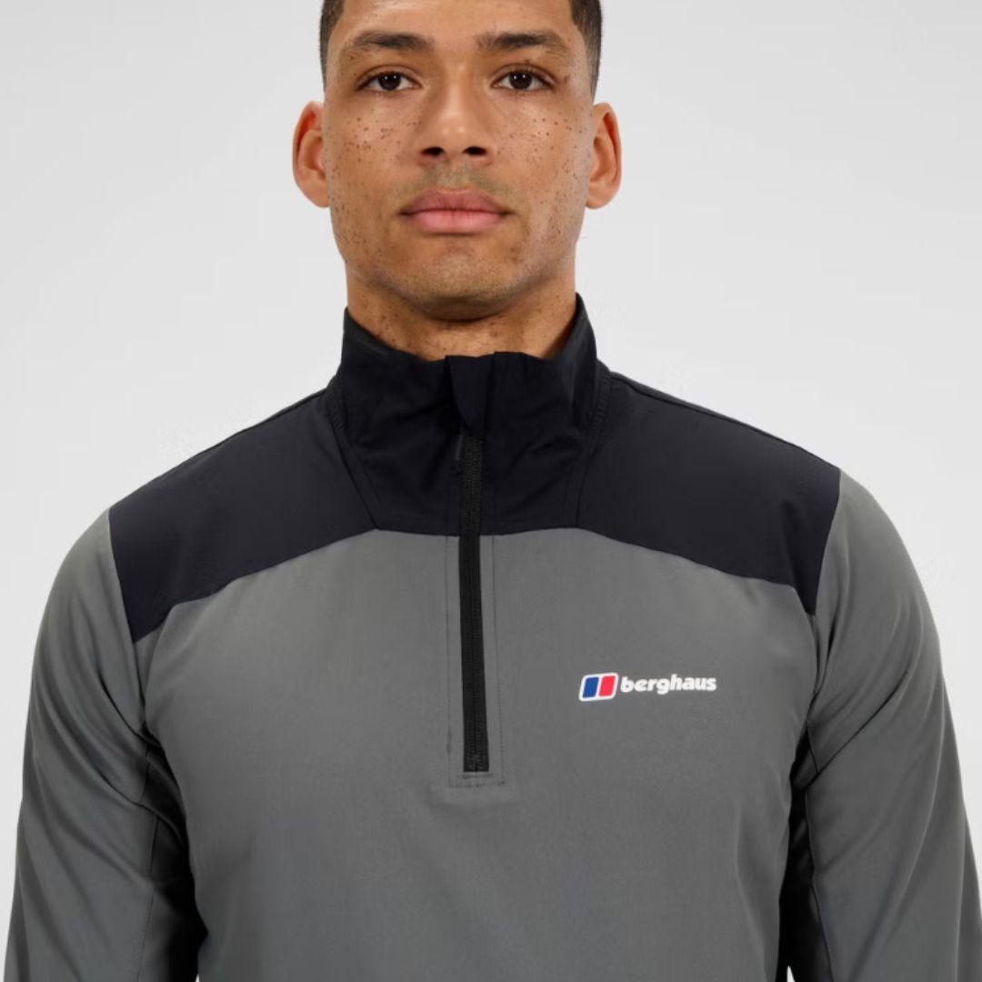 Berghaus 'Dark Grey/Black' Terrain Trek Half-Zip Jacket