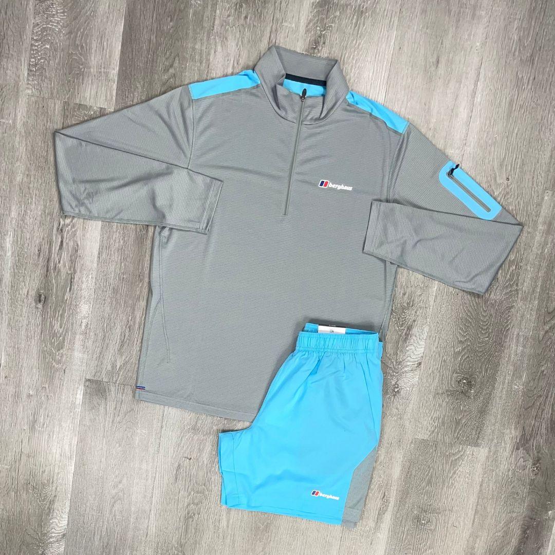 Berghaus 'Sky Blue' Explorer Tech Half-Zip Set