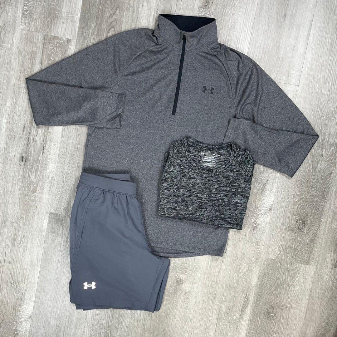 Under Armour 'Smoke Grey' Velocity Half-Zip Tri-Set