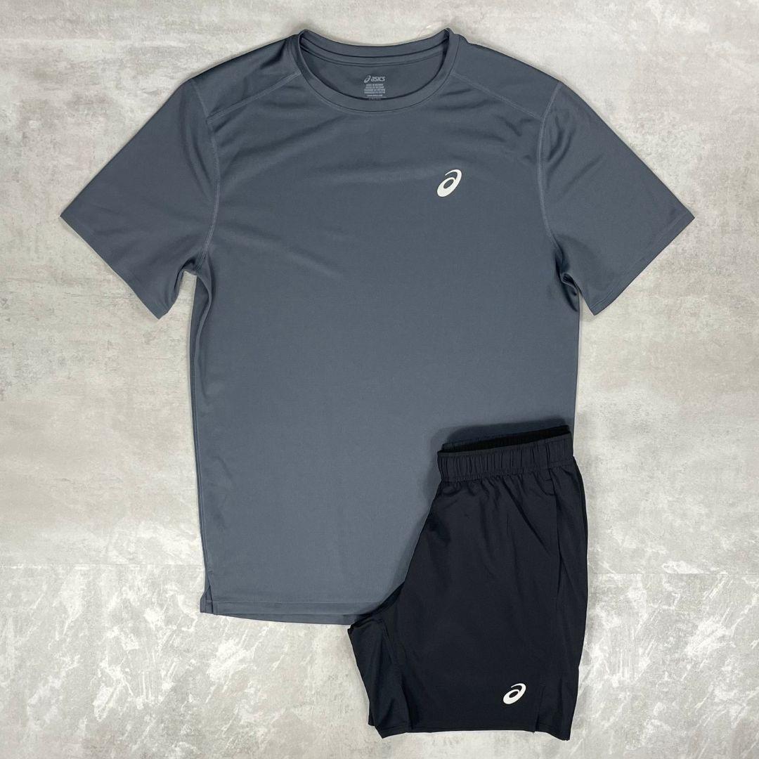 ASICS Smoke Grey Core T-Shirt Set, one of eight full fits for styling an ASICS set