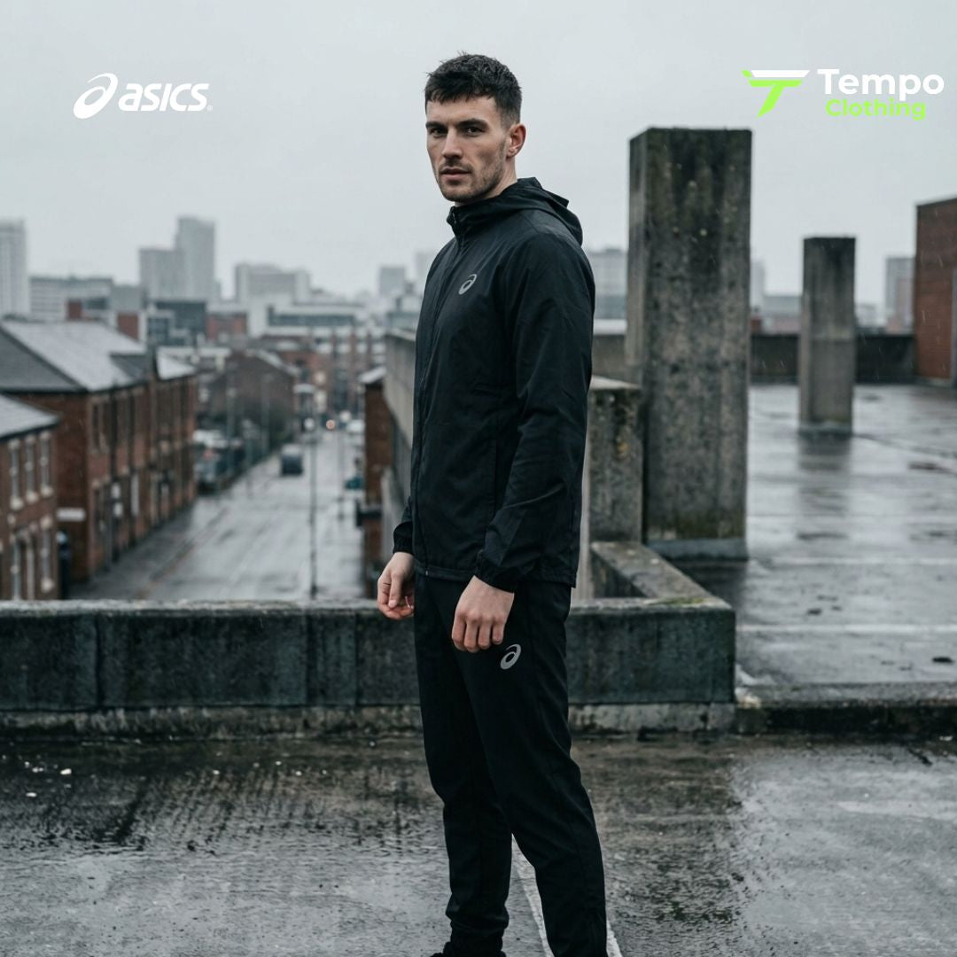 ASICS Black Core Half-Zip | Men's ASICS Half-Zip | Tempo Clothing