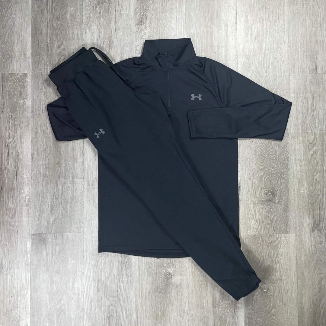 Under Armour Velocity Black Half-Zip Tracksuit
