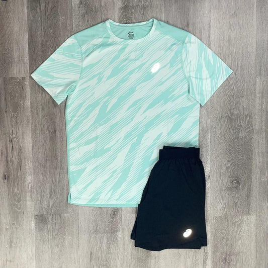 Asics 'All Over Print' Mint Core T-Shirt Set