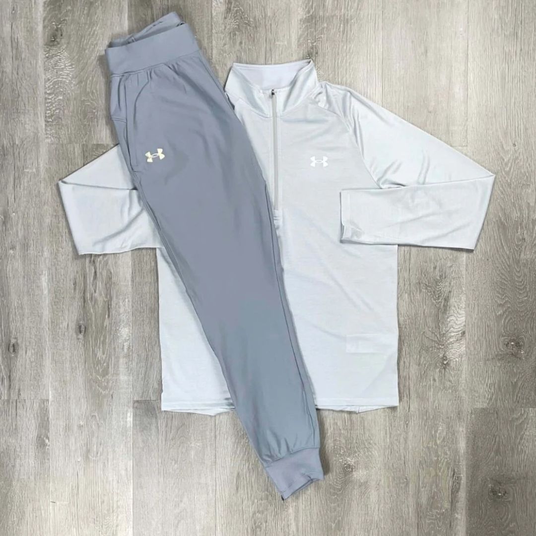 Under Armour Velocity White Half-Zip Tracksuit