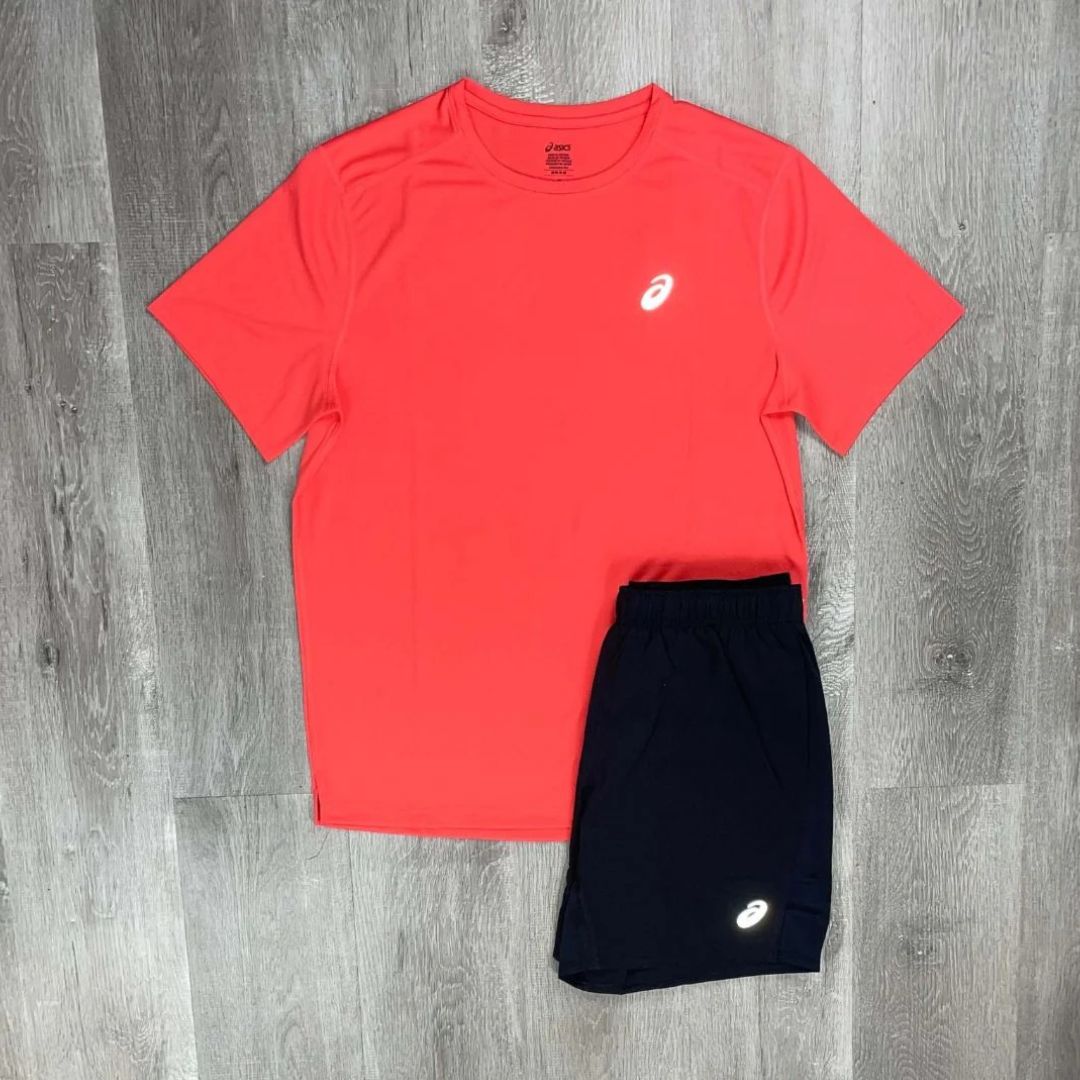 Asics 'Adobe Red' Core T-Shirt Set