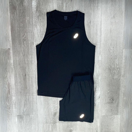Asics Black Core Vest Set