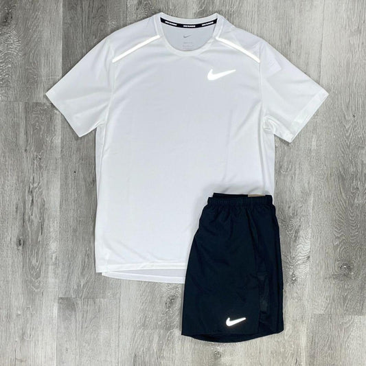 Nike White/Black Miler 1.0 Set