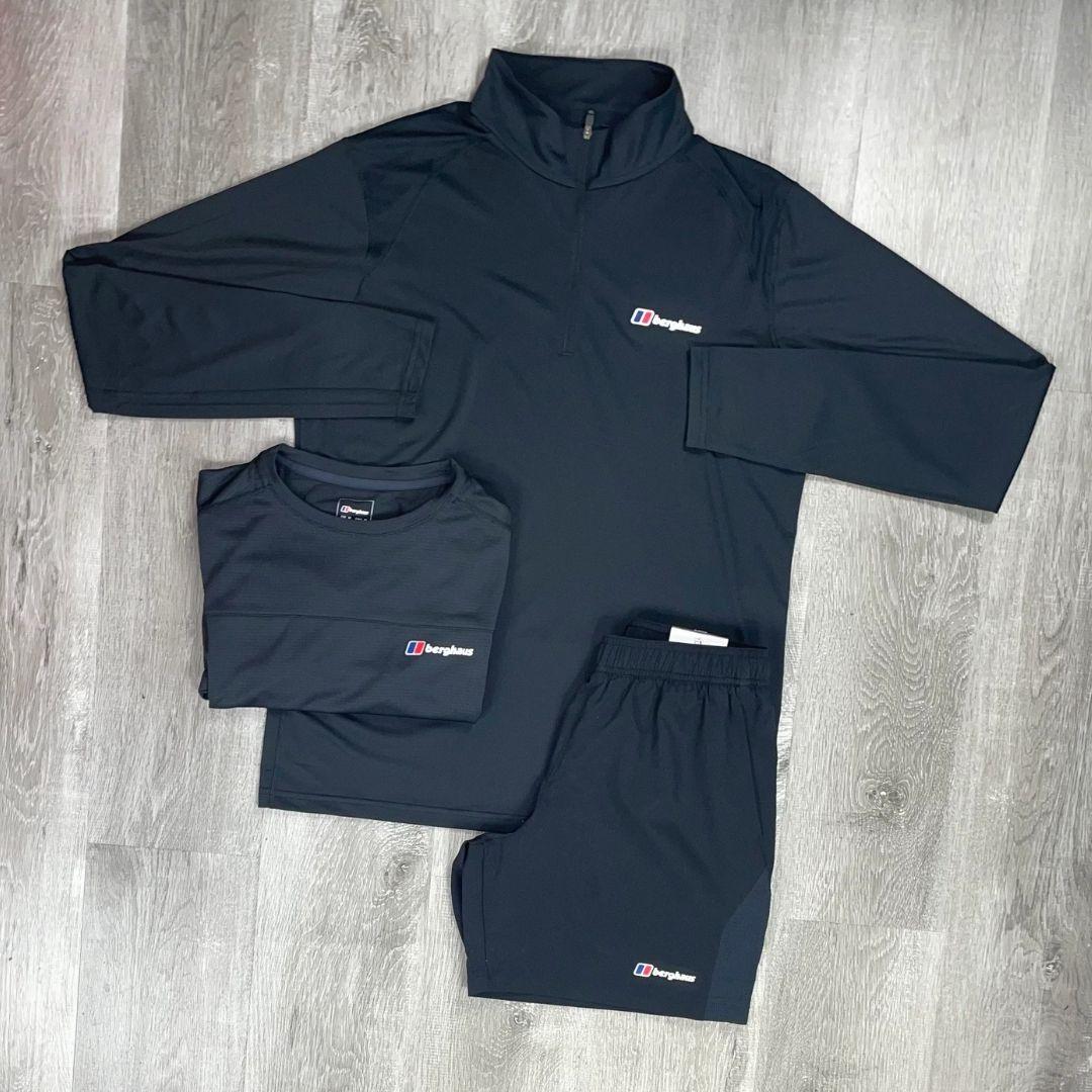Berghaus 'Black' Tech Half-Zip Tri-Set