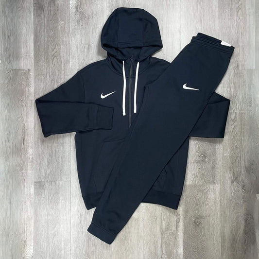 Nike Club Zipped Fleece Black Tracksuit