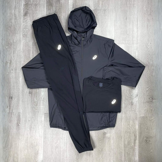 Asics Black Core Tracksuit Tri-Set