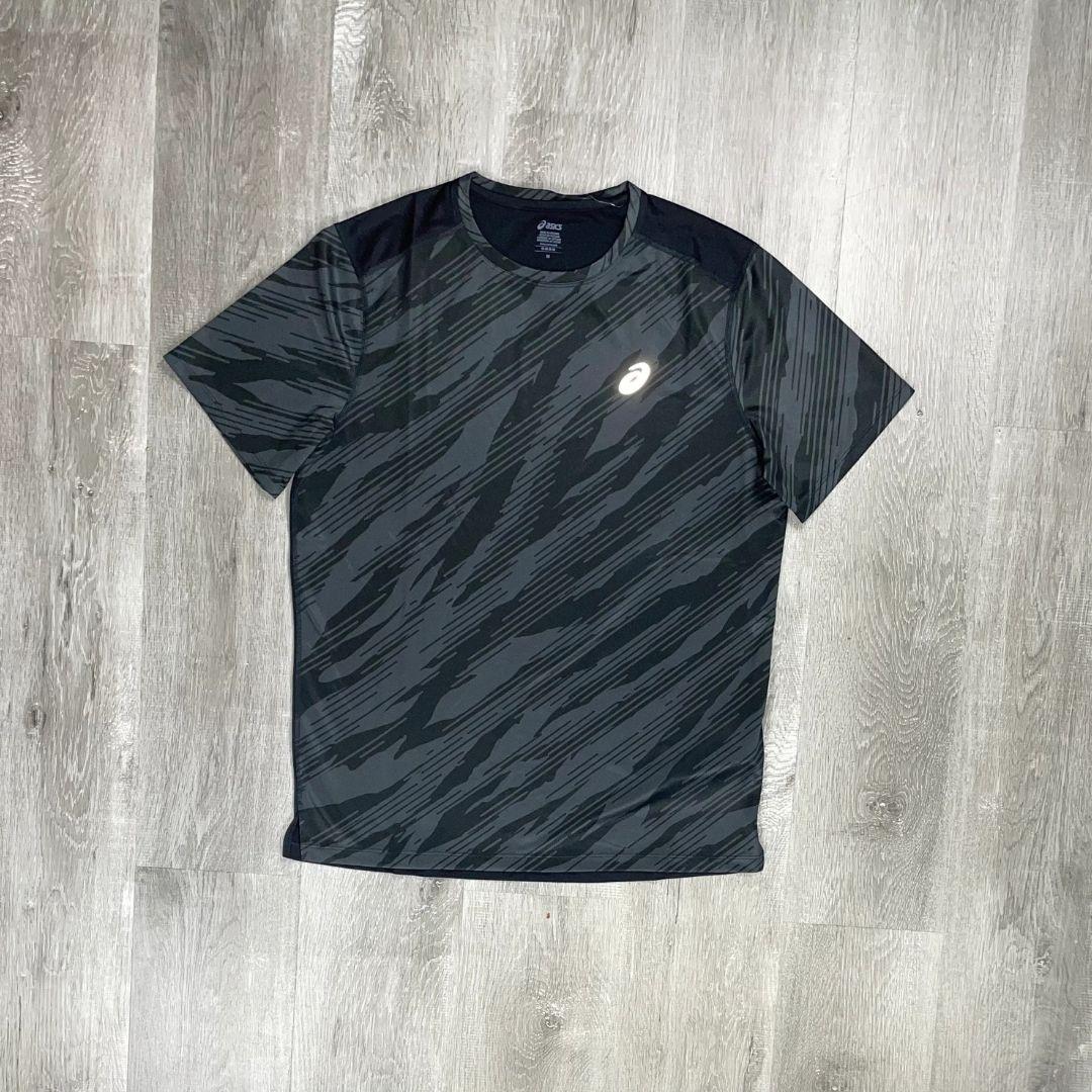 Asics 'All Over Print' Black Core T-Shirt