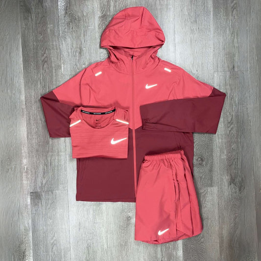 Nike 'Adobe Red' UV Run Repel Windrunner Tri-Set