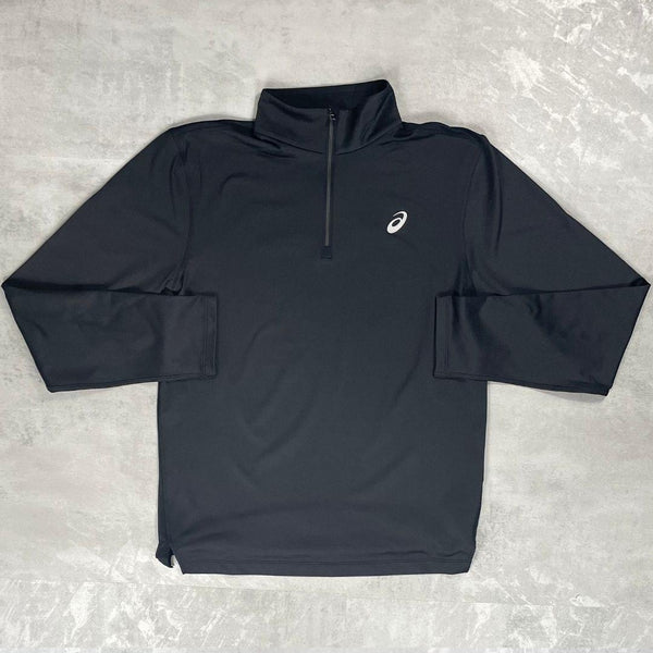 Asics 'Black/Grey' Icon SS Half-Zip - Tempo Clothing UK