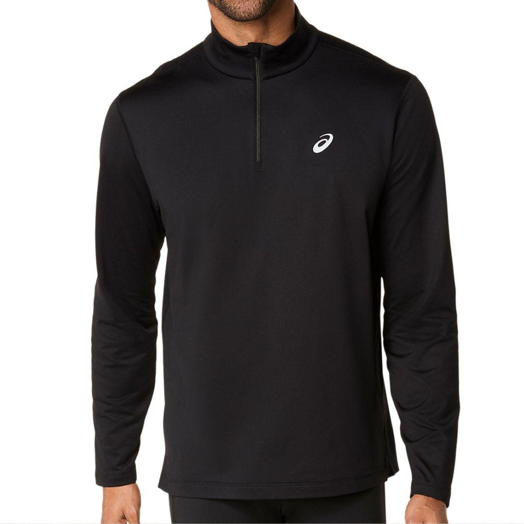 Asics 'Black/Grey' Icon SS Half-Zip - Tempo Clothing UK