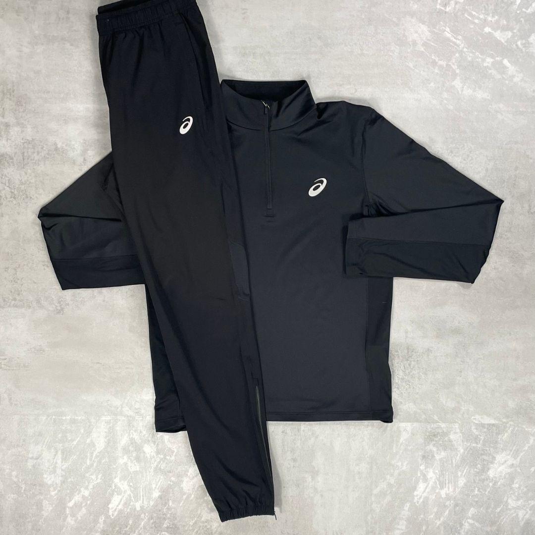 Asics Black Core Half-Zip Tracksuit