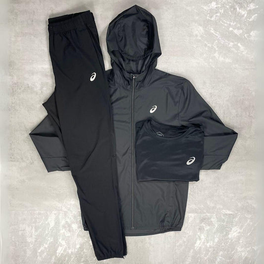Asics Black Core Tracksuit Tri-Set