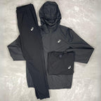 Asics Black Core Tracksuit Tri-Set