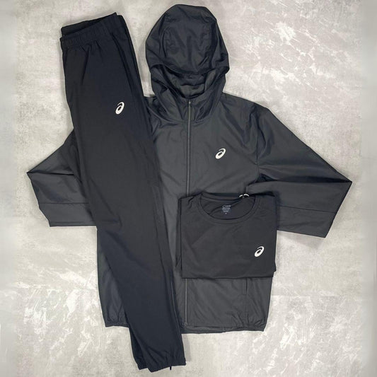 Asics Black Core Tracksuit Tri-Set