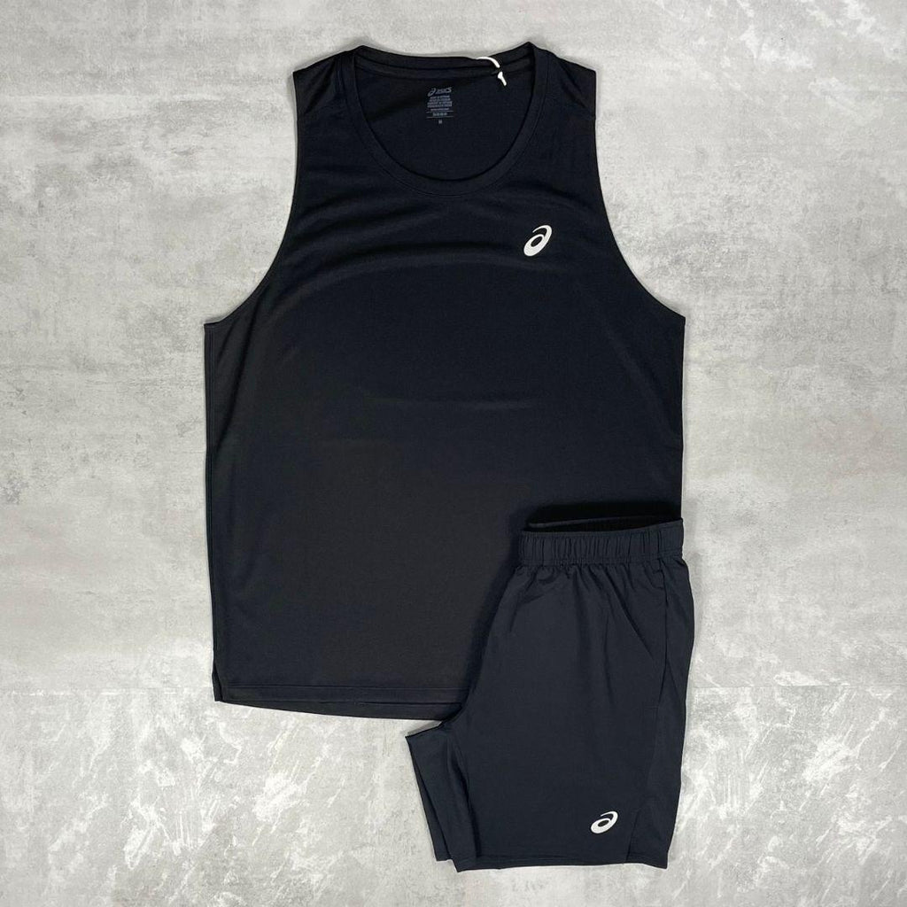 Asics Black Core Vest Set