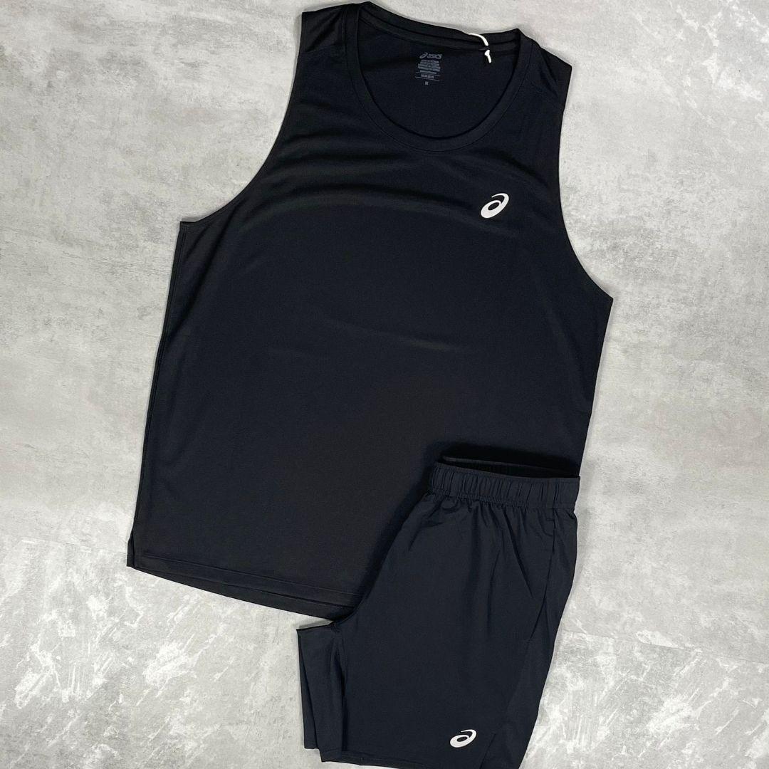 Asics Black Core Vest Set