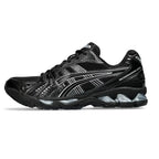Asics Black running shoe with white accents on a white background