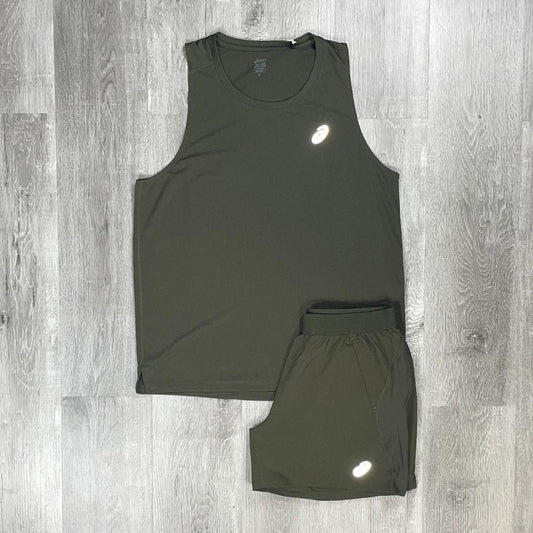 Asics 'Brown Stone' Road Vest Set