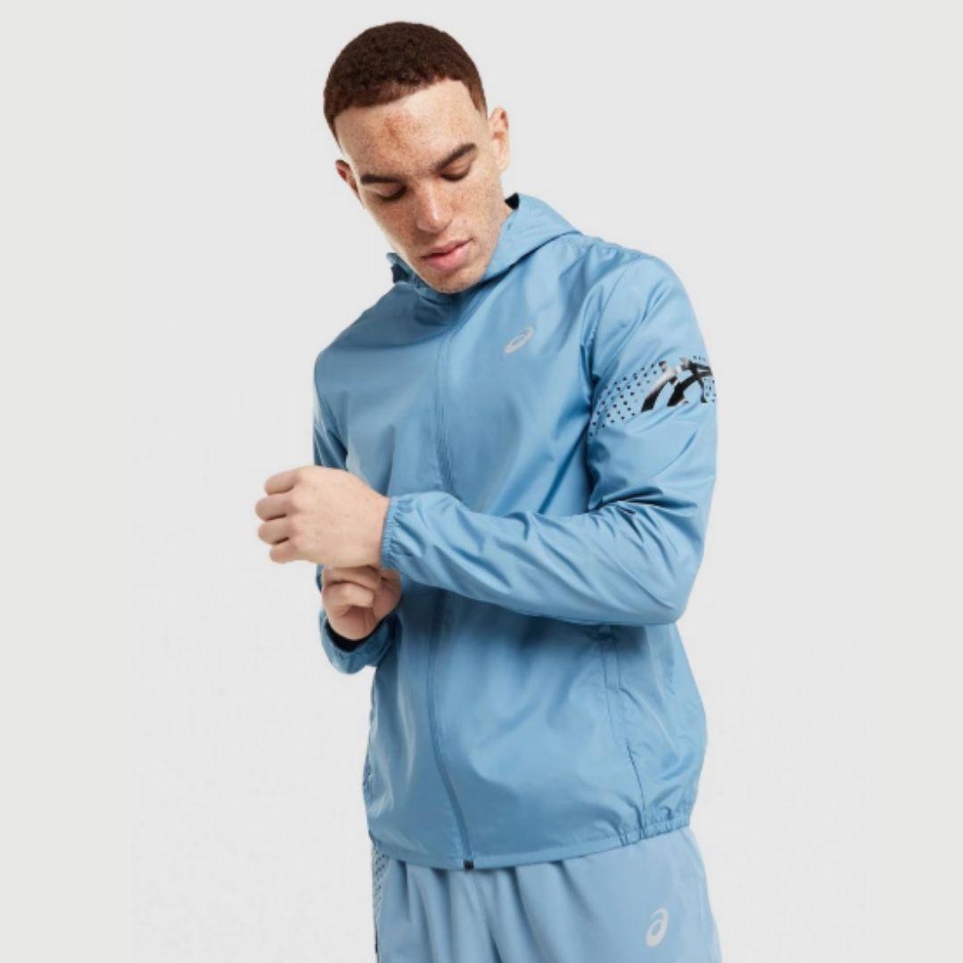 Asics 'Light Blue' Icon Jacket Set
