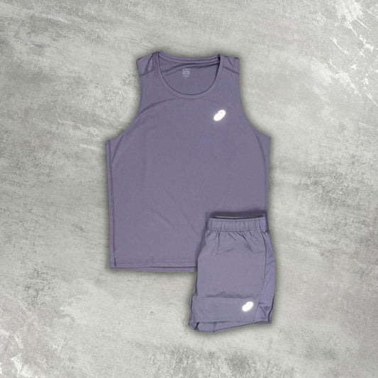 Asics 'Purple' Core Vest Set
