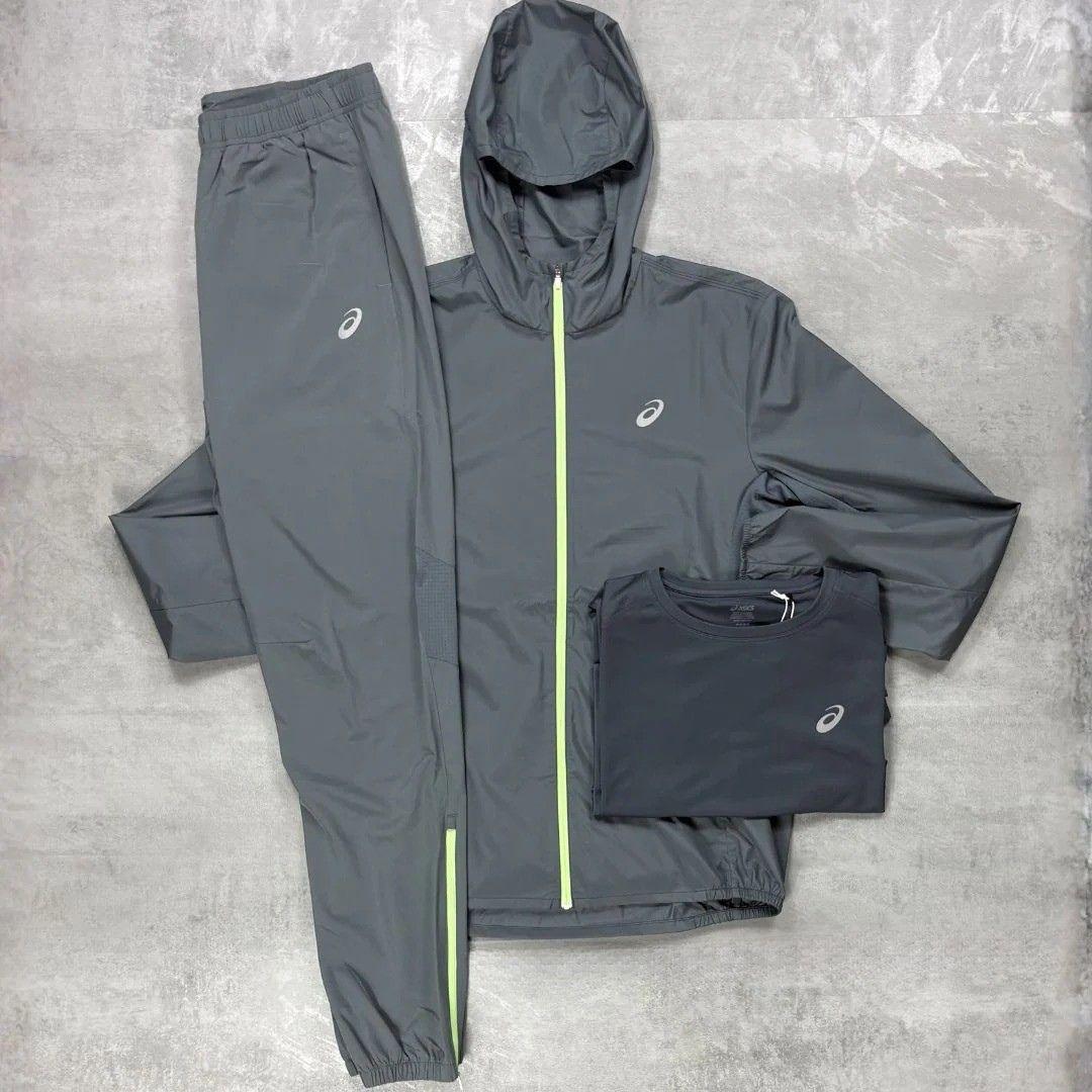 Asics 'Steel Grey' Core Windrunner Tracksuit Tri-set - TEMPO