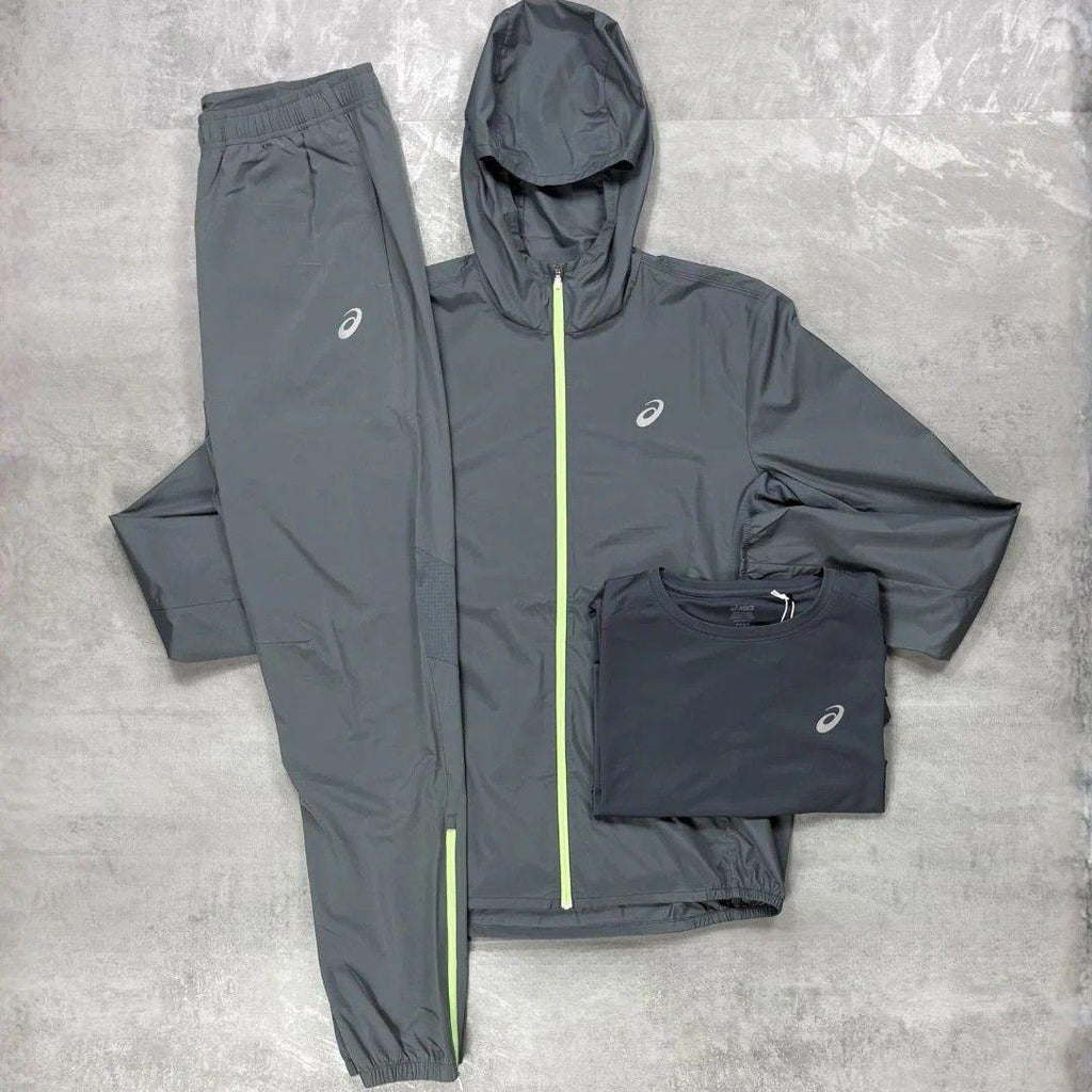 Asics 'Steel Grey' Core Windrunner Tracksuit Tri-set