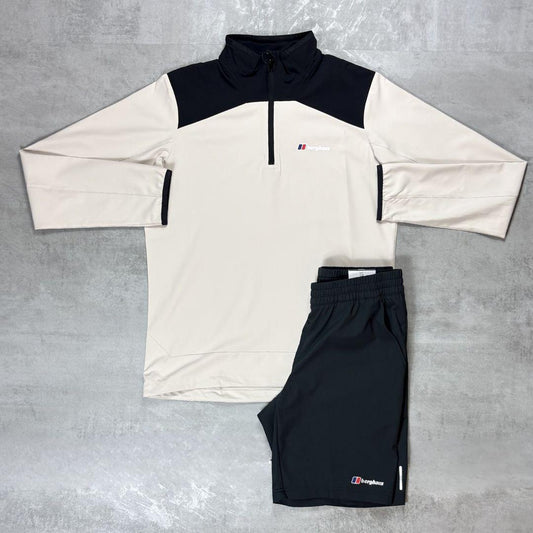 Berghaus Beige/Black Terrain Trek Half-Zip Jacket Set
