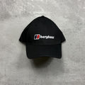Black cap with Berghaus logo on a gray background