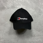 Black cap with Berghaus logo on a gray background