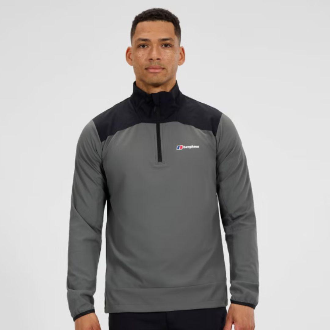 Berghaus 'Dark Grey/Black' Terrain Trek Half-Zip Jacket