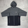 Gray and black jacket with a Berghaus logo on a gray background