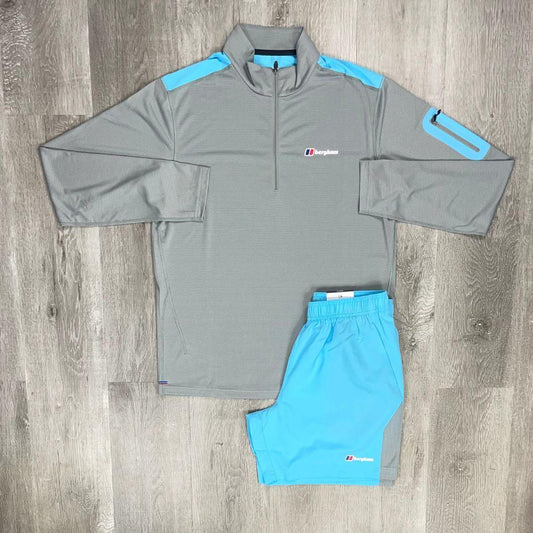 Berghaus 'Sky Blue' Explorer Tech Half-Zip Set