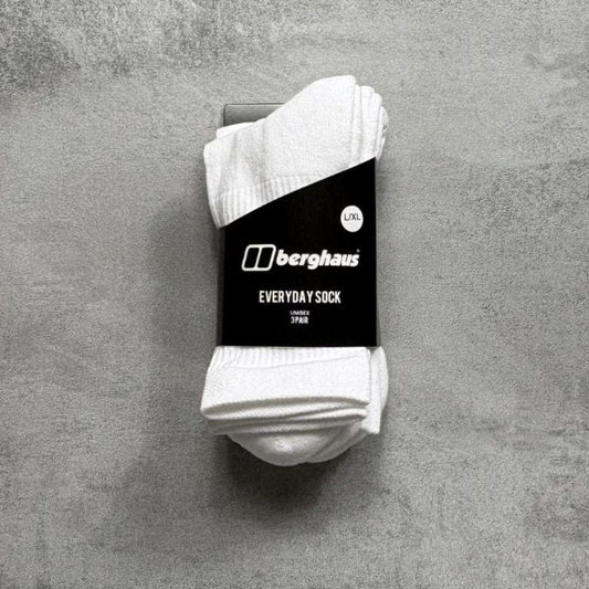 Berghaus White Everyday Socks 3 Pack