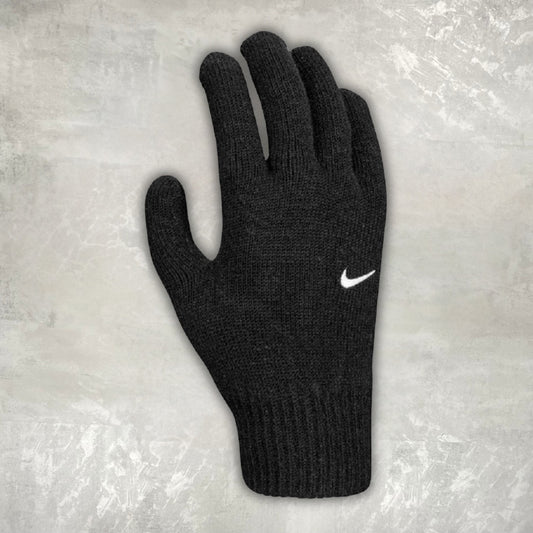 Nike Black Knit Swoosh Gloves