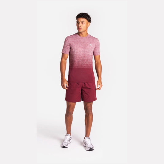 Agaru ‘Dark Carmine’ Gradient Seamless T-Shirt Set