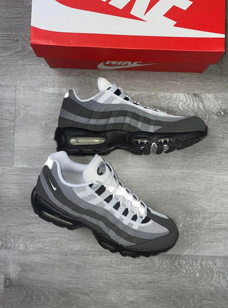 Nike air max 95 grey white deals