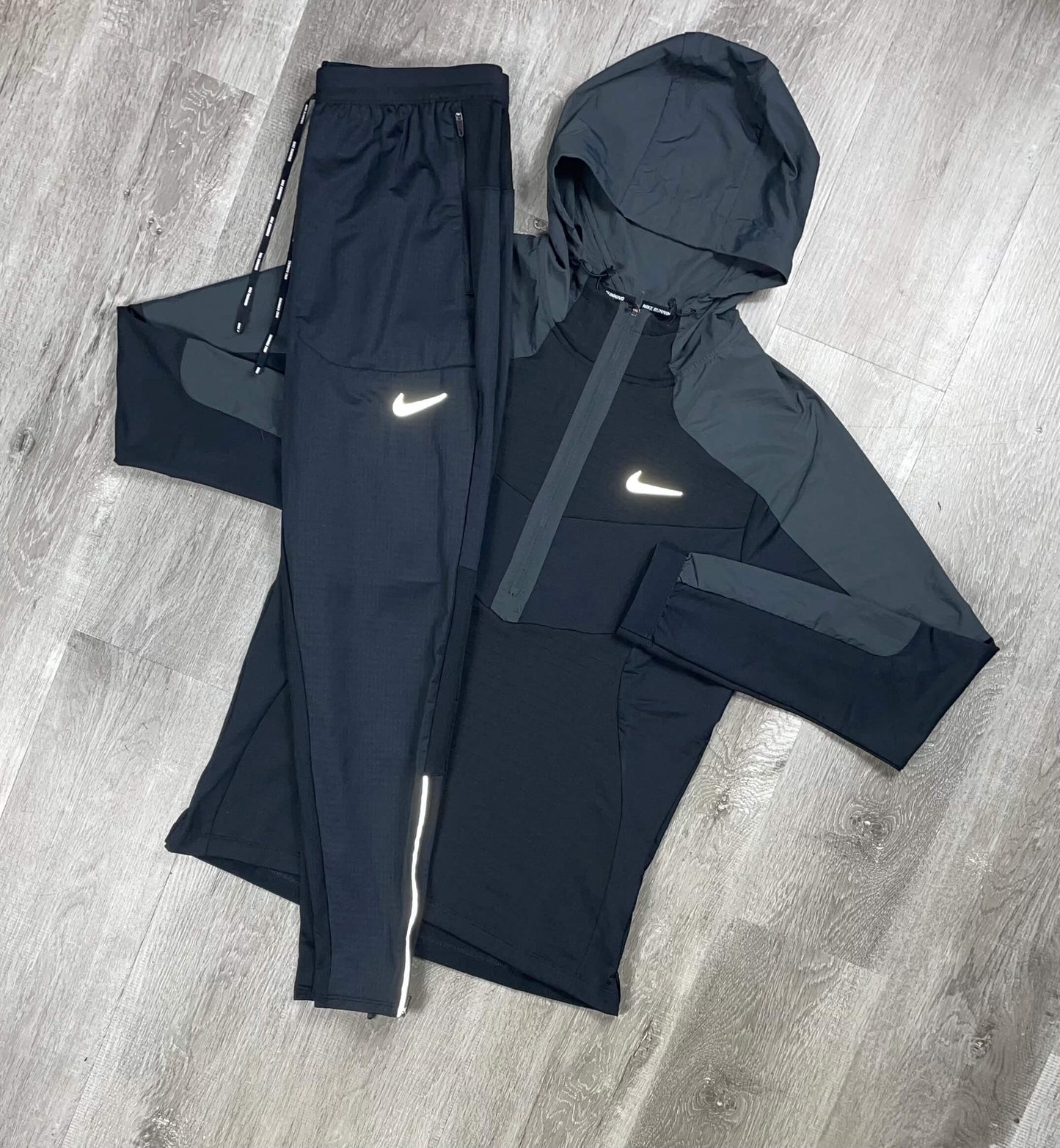 Nike Black 1/2 Zip Performance Jacket Set