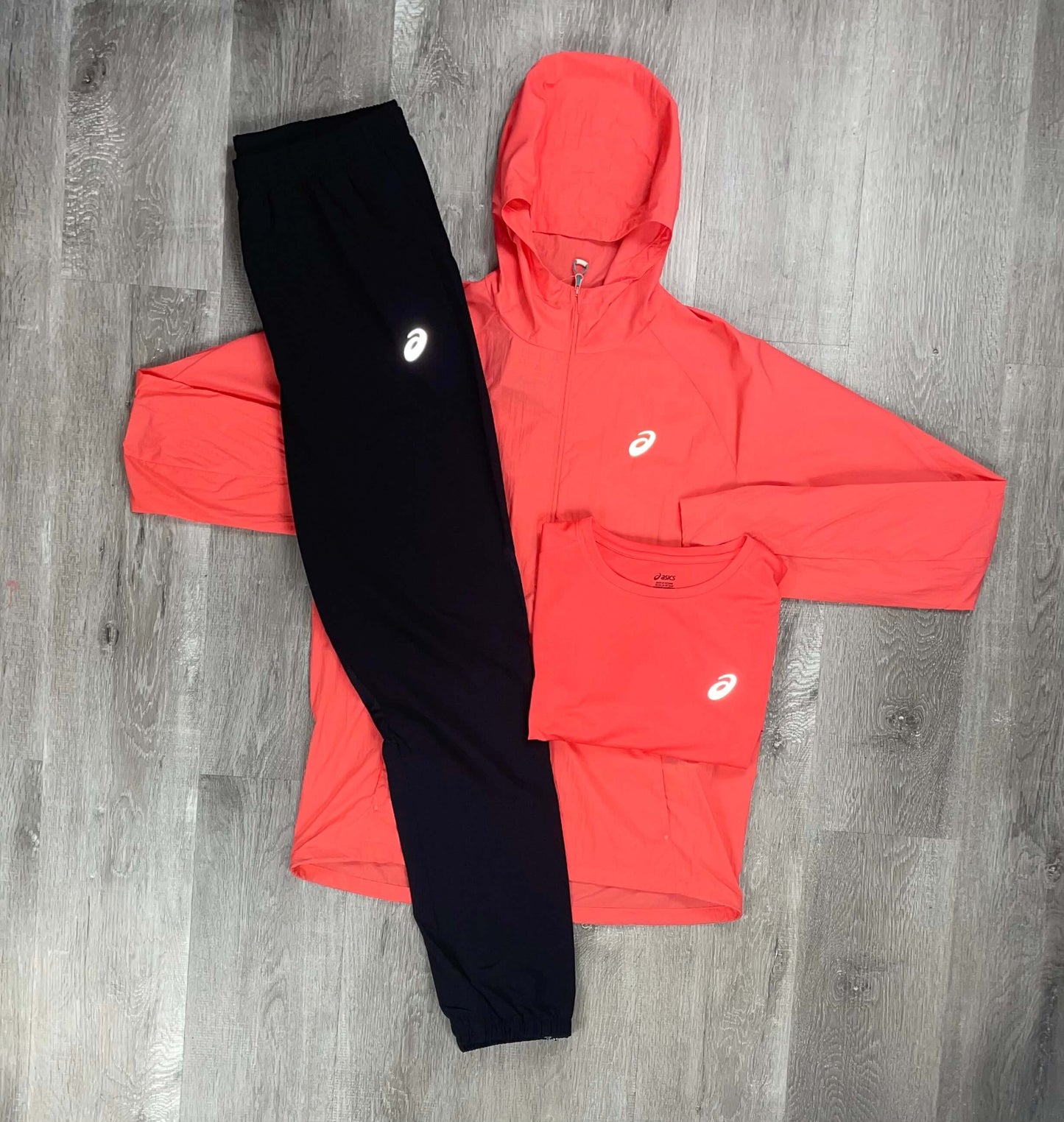 Asics 'Adobe Red' Road Tracksuit Tri-Set
