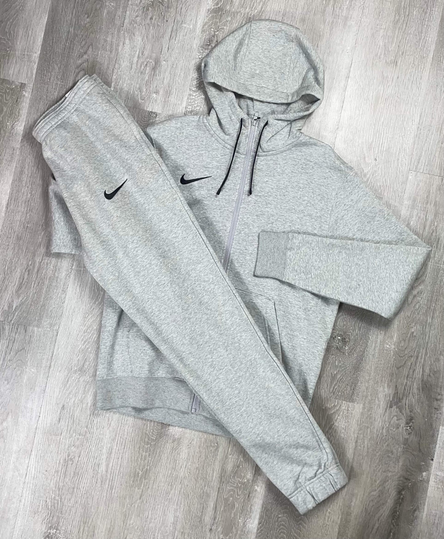 Nike Grey Club Zipped Fleece Tracksuit