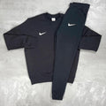 Nike Black Crew Neck Tracksuit