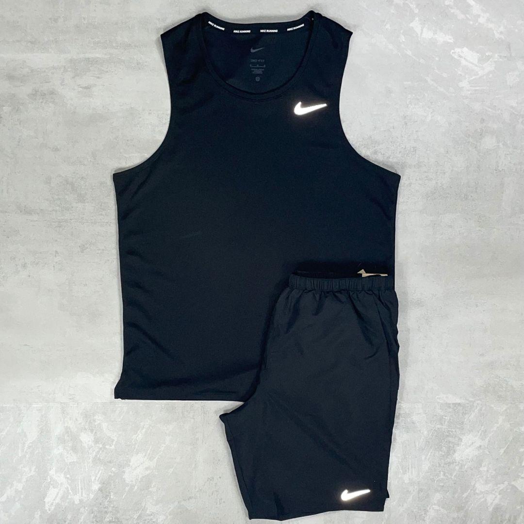 Nike Black Miler Vest Set