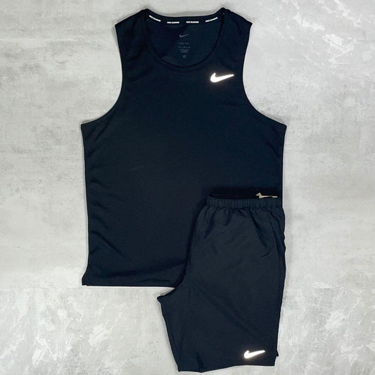 Nike Black Miler Vest Set